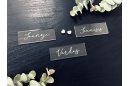 Akrilinės stiklinės vestuvių stalo vardo kortelės (korys)