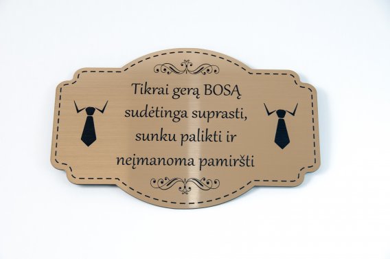 Auksinė lentelė "BOSAS"