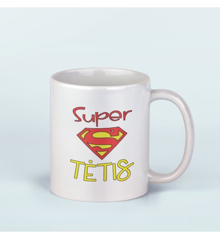 Baltas puodelis "Super tėtis"